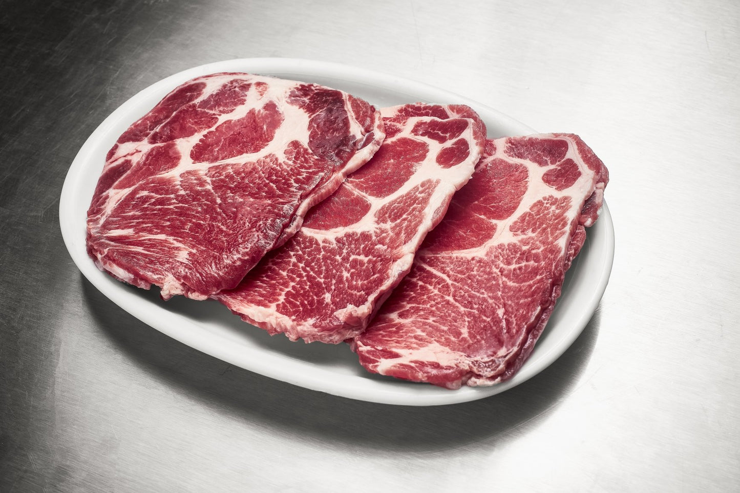 🐖 Pork Neck Fillet – 7mm Sliced (BBQ Cut, Wholesale)